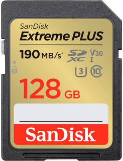 Флеш-карта SanDisk 128GB SDXC class 10 UHS-I U3 4K Extreme Plus SDSDXWA-128G-GNCIN