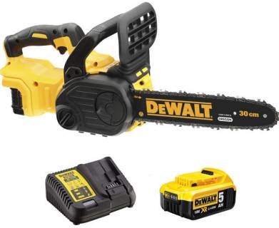 Пилы ручные DeWALT 18 В, 5 Ач, шина 30 см, ланцюг OREGON 3/8 DCM565P1