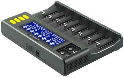 Зарядное устройство LiitoKala 8 Slots, LCD дисплей, Li-ion/Ni-MH/Ni-Cd/AA/ААA/AA Lii-S8
