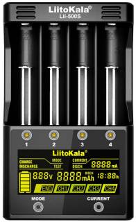 Зарядное устройство LiitoKala 4 Slots, LCD дисплей, Li-ion/Ni-MH/Ni-Cd/AA/ААA/AA Lii-500S