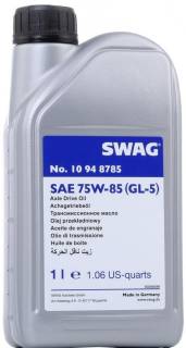 Трансмиссионное масло Swag SAE 75W-85 1л SW 10948785