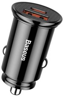 Зарядное устройство Baseus Circular Plastic USB, Type-C PD3.0, QC4.0, black CCALL-YS01