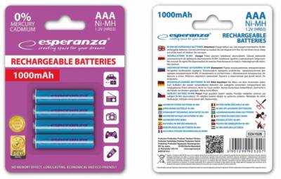 Аккумулятор Esperanza EZA102B (AAA x 4)