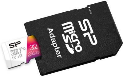 Флеш-карта Silicon Power 32GB microSD class10 UHS-I A1 V10 Elite COLOR SP032GBSTHBV1V20SP