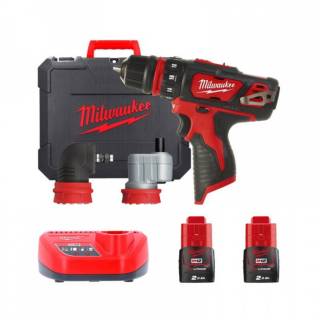 Шуруповерты Milwaukee M12 BDDXKIT-202C Li-Ion 2x2Ah, 3 насадки. 4933447836