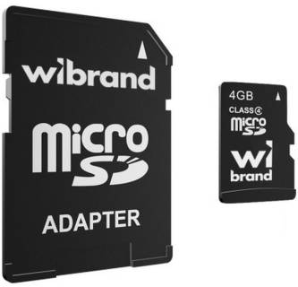 Карта памяти Wibrand 4GB microSD class 4 WICDC4/4GB-A