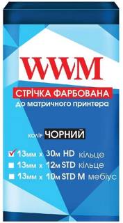 Ленточные картриджи WWM Стрчка до принтерв WWM 13мм х 30м (M13.30H) кльце