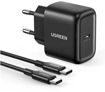 Зарядные устройства Ugreen USB-C PD25W + cable USB-C to USB-C 2.0m CD250 blac 50581