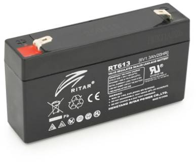 Аккумуляторная батарея Ritar RT613, 6V 1.3Ah RT613B