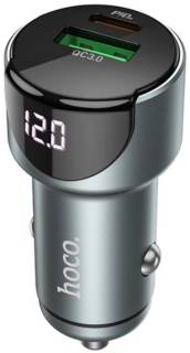 Зарядка HOCO 1xUSB-C PD20W + 1xUSB QC3.0 car adapter Z42 gray 6931474742551