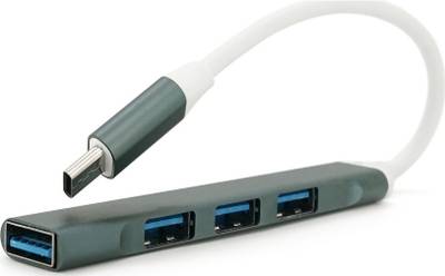 Разветвитель VOLTRONIC USB-C 4xUSB 3.0 0.1m black YT-TC3H4-B
