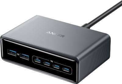 Зарядка ANKER GaNPrime 200W 4xUSB-C PD + 2xUSB-A Black A2683341