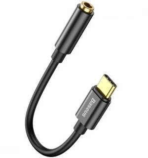 Аксессуар Baseus USB-C M to 3.5mm F 0.1m black CATL54-01