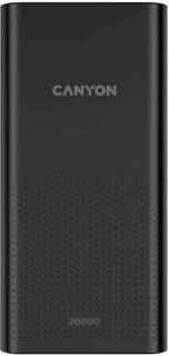 Павербанк Canyon 20000mAh, Input 5V/2A, Output 5V/2.1A(Max), Black CNE-CPB2001B