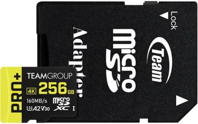 Флеш-карта Team 256GB microSDXC class 10 UHS-I U3 V30 A1 Pro+ TPPMSDX256GIA2V3003