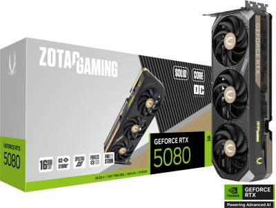 Видеокарта ZOTAC GAMING GeForce RTX 5080 SOLID CORE OC 16GB ZT-B50800J2-10P