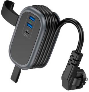 Фильтр HOCO NS6 1 роз, 2 USB, USB-C, 30W, 1.1м, Black NS6B
