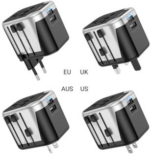 Фильтр HOCO AC5 1 роз, 2 USB, 1,5м, Black/Gray AC5ABG