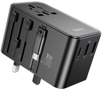 Фильтр HOCO AC18A 1 роз, 2 USB, USB-C, 35W, 1,5м, Black AC18AB