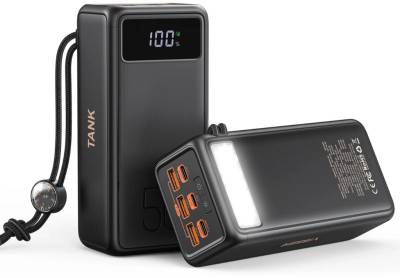 Павербанк Veger 56000mAh W5001C Tank 100W, PD, QC, Black 6970453555454