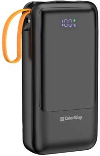 Павербанк ColorWay 20 000 mAh PowerHub PD/22.5W, QC/4.0, Black CW-PB200LP07BK