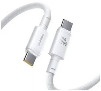 Кабель Baseus USB-C to USB-C 1.0m 100W white E0426V01