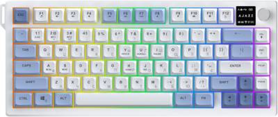 Клавиатура Ajazz AF82 Wireless/Bluetooth/USB UA Black/White AF82-BW