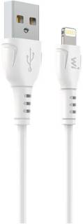 Кабель Wibrand USB 2.0 AM to Lightning 1.0m PVC white WI.DC/BO1W-UL