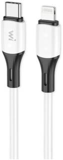 Кабель Wibrand USB-C to Lightning 1.0m PD silicone white WI.DC/MA1W-CL
