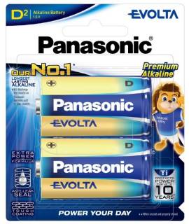 Батарейка Panasonic D (LR20) Evolta лужна 2pcs Blister LR20EG/2B