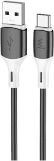 Кабель Wibrand USB 2.0 AM to USB-C 1.0m silicone black WI.DC/MA1B-UC