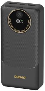 Павербанк Dudao K12Pro 20000mAh PD/22.5W, USB-A, USB-C, Black 6976625333899