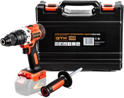 Шуруповерт GTM DSI18/80BL з ударом, 18В, 80Нм, 2шв (без АКБ та ЗП DSI18/80BL_BARE TOOL