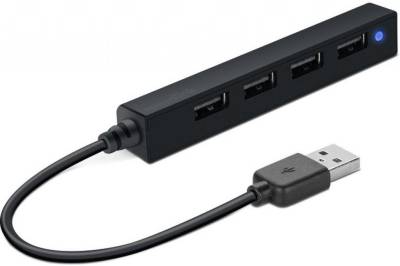 Разветвитель SPEEDLINK SNAPPY SLIM USB Hub, 4-Port, USB 2.0, Passive, Bla SL-140000-BK