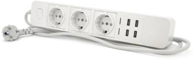 Фильтр VOLTRONIC 3 роз, 4USB, 2м Black ТВ-Т09