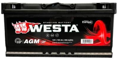 Аккумулятор Westa 6CT-105 A (0) WESTA AGM105