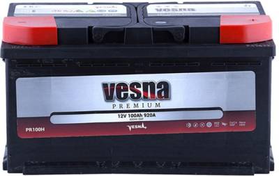 Аккумулятор Vesna 100 Ah/12V Premium Euro 415 100