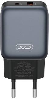 Зарядка XO L154 USB-C PD20W + USB-A QC3.0 Black L154.black