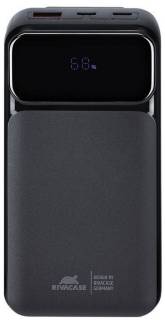 Павербанк RivaCase 20000mA, 22.5W, PD, QC, Black RIVAPOWER VA2221 (Black)