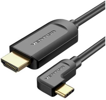 Кабель Vention USB-C to HDMI M 1.5m 4K60Hz 90° corner black CGVBG