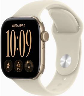 Часы Apple Watch Series 12 GPS + Cellular 42mm Light Gold Alu MJG24RK/A