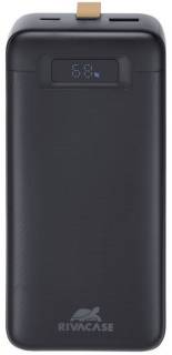 Павербанк RivaCase 30000mA, PD/65W, QC/3.0, LCD, Black RIVAPOWER VA1083 (Black)