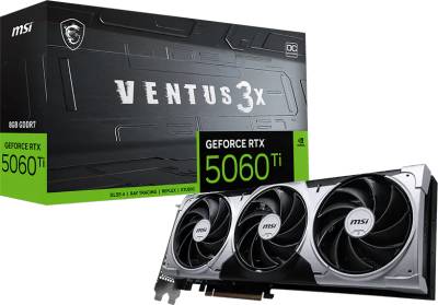 Видеокарта MSI GeForce RTX 5060 Ti 8GB VENTUS 3X OC RTX 5060 Ti 8G VENTUS 3X OC