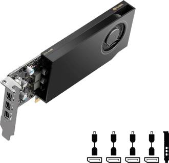 Видеокарта Lenovo NVIDIA RTX A400 4GB mini-DP x4 GDDR6 Graphics Card 4X61Q73040