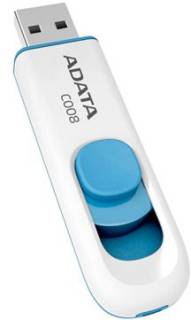 Флеш-память USB A-Data C008 16Gb White/Blue USB 2.0 AC008-16G-RWE