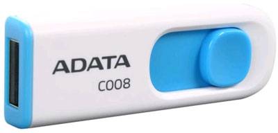 Флеш-память USB A-Data C008 32Gb White+Blue USB 2.0 AC008-32G-RWE