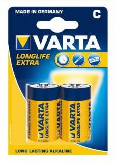 Батарейка Varta Extra BLI 2 ALKALINE 04114101412