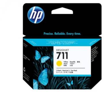 Картридж HP No.711 DesignJet 120/ 520 Yellow 3-Pack CZ136A