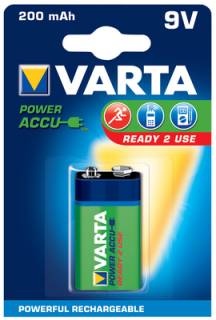 Аккумулятор Varta 9V-Block 200mAh Power R2U HR6F22 56722101401