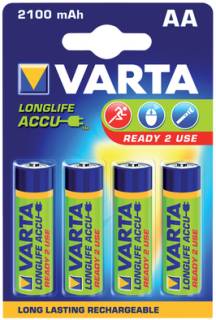 Аккумулятор Varta LONGLIFE ACCU R2U AA 2100mAh BLI 4 NI-MH 56706101404